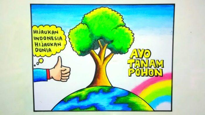 Poster Lingkungan Kreatif untuk Pelajar SMA: Panduan Menggambar Mudah