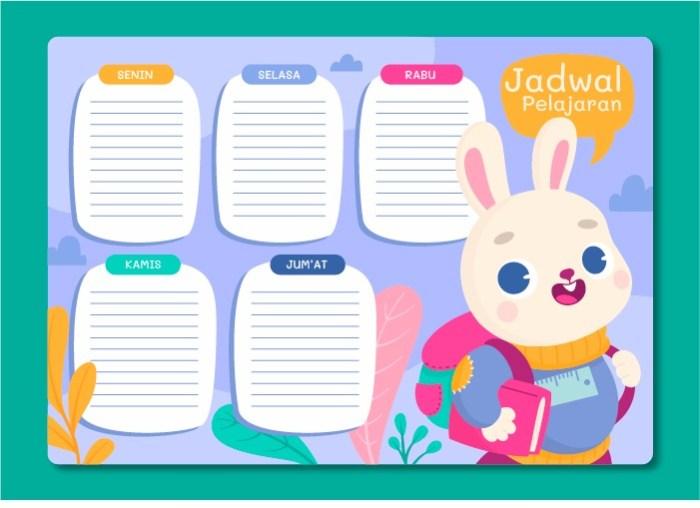 Template Jadwal Pelajaran Gratis: Panduan Lengkap untuk Mengatur Waktu Anda
