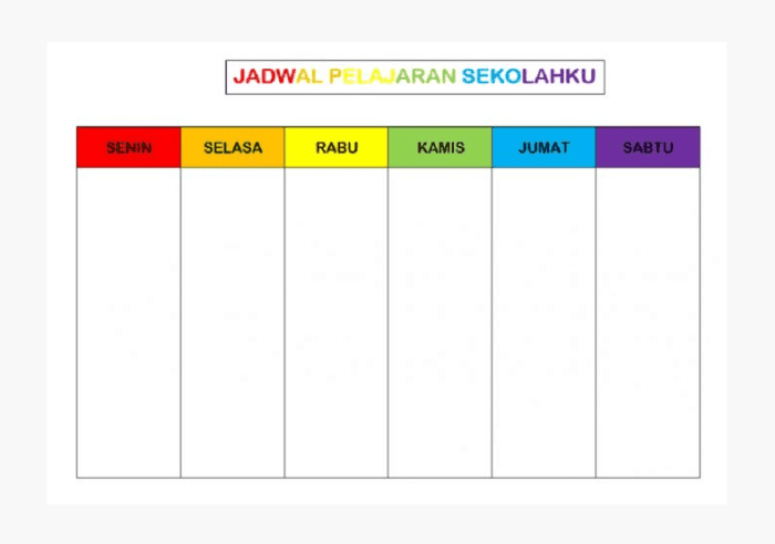 Template Jadwal Pelajaran: Bantu Anak Anda Sukses