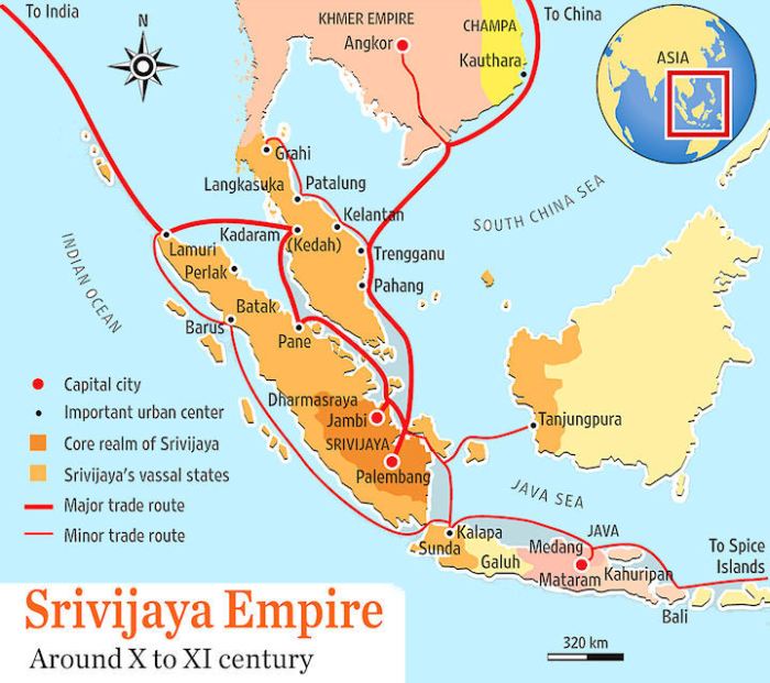 Dimana Letak Kerajaan Sriwijaya, Lokasi dan Sejarahnya