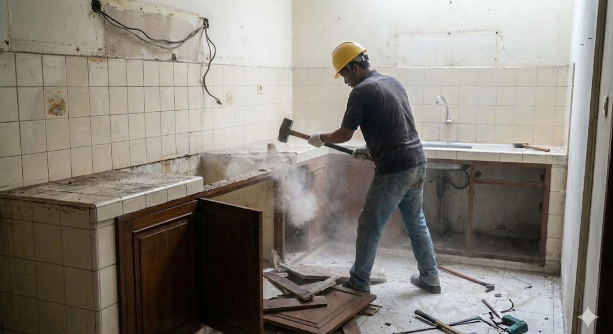 Proses Bongkar Dapur Lama