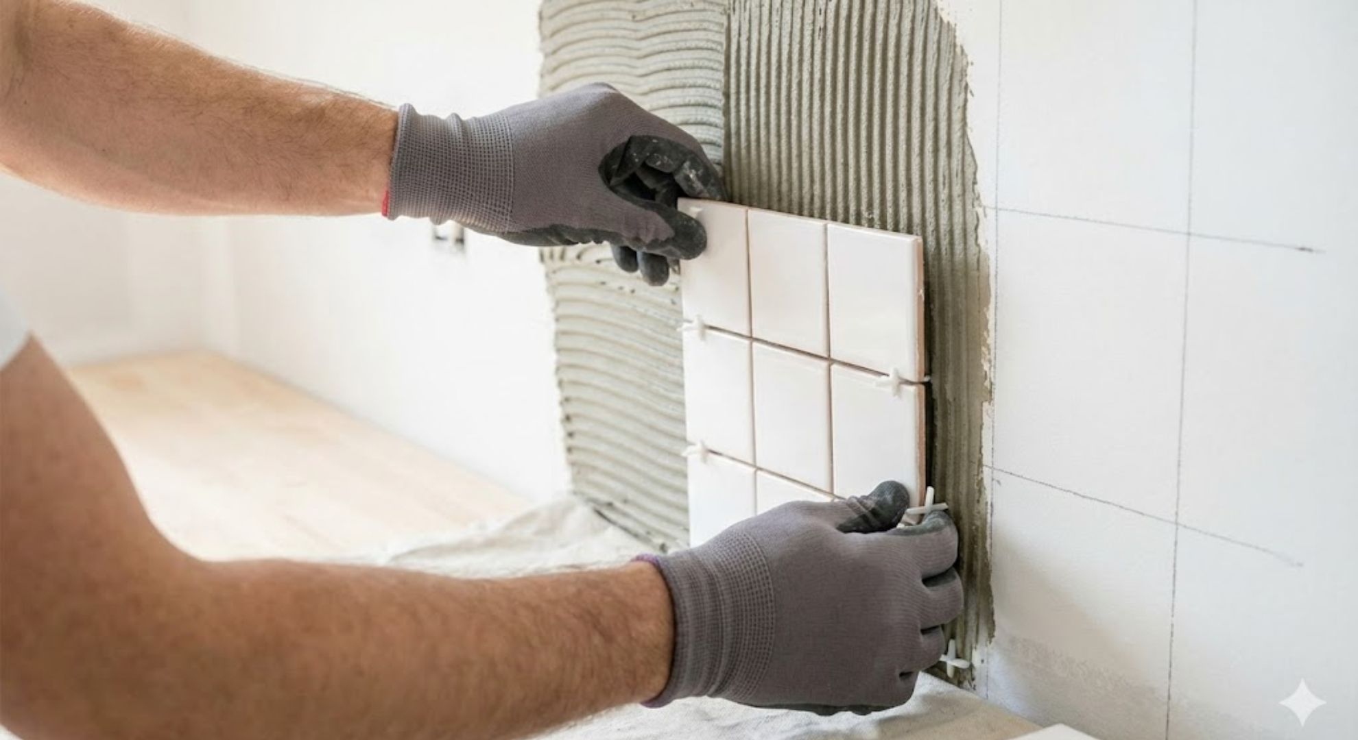 Proses Pemasangan Keramik Dinding