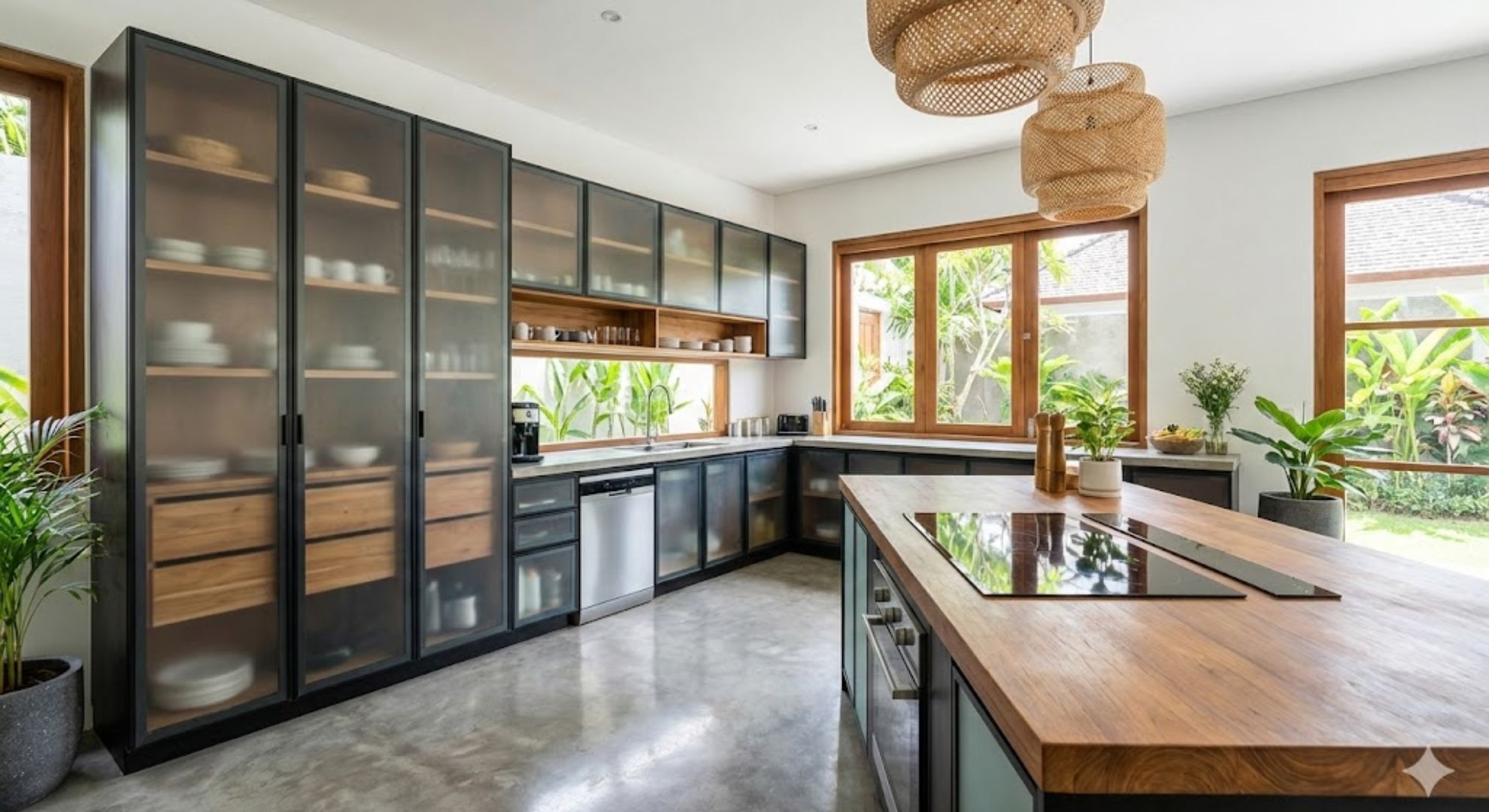 Kitchen Set Aluminium Kaca Full View