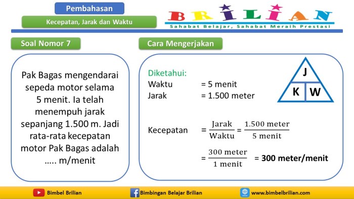 Rumus mencari jarak, waktu, dan kecepatan kelas 5