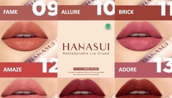 5 Rekomendasi Lipcream Hanasui untuk Bibir Hitam