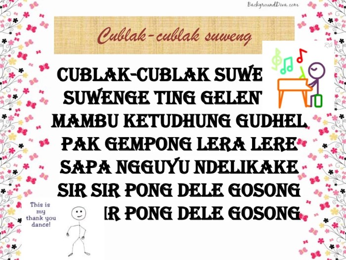 Makna Lagu Cublak-cublak Suweng, Lagu Dolanan dari Jawa Timur 2 Makna Lagu Cublak-cublak Suweng, Lagu Dolanan dari Jawa Timur