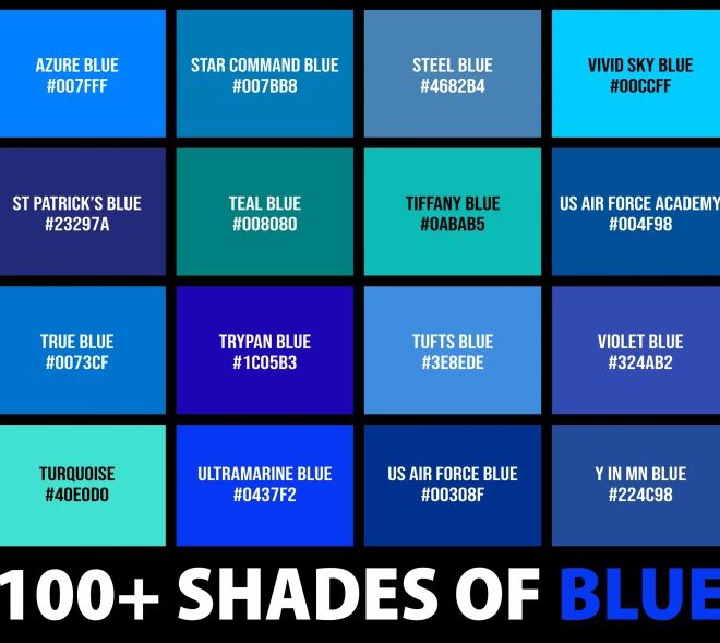 Blue shades color palette poster graf1x ideas